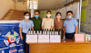 Trường THCS Phan Huy Chú  trao tặng nước rửa tay sát khuẩn cho  Đảng ủy, HĐND, UBND thị trấn Thạch Hà