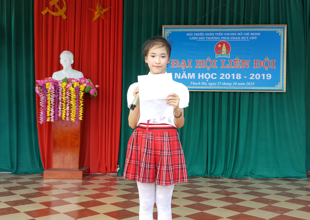 Đại hội Liên đội trường THCS Phan Huy Chú năm học 2018-2019