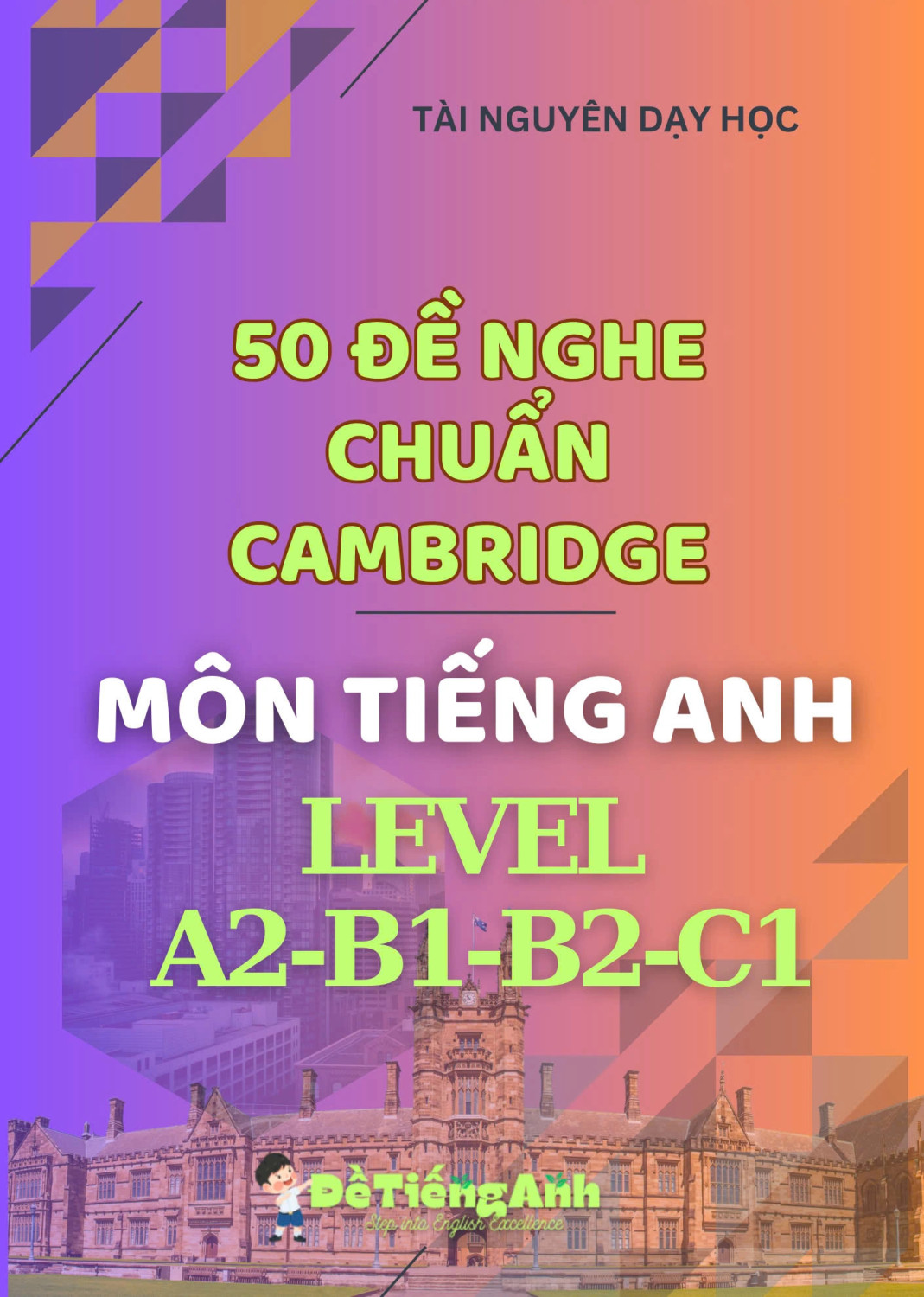 Bộ Đề Thi Nghe Listening Chuẩn Cambridge A2, B1, B2, C1 – Tài Liệu Học Nghe Tiếng Anh Hiệu Quả
